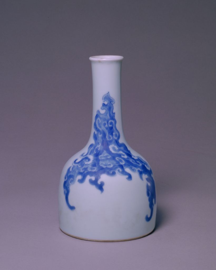 图片[1]-Blue and white Kui phoenix pattern Shuanglu Zun-China Archive